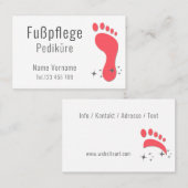 Fußpflege Pediküre 名刺 (正面/裏面)