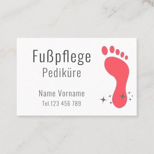 Fußpflege Pediküre 名刺 (正面)