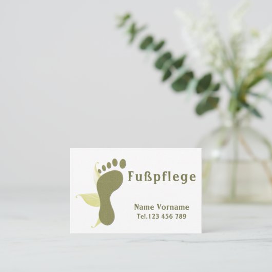 Fußpflege Pediküre 名刺 (スタンド正面)