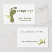 Fußpflege Pediküre 名刺 (正面/裏面)
