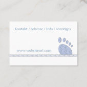 Fußpflege Pediküre 名刺 (裏面)