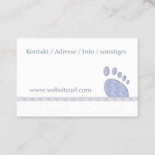 Fußpflege Pediküre 名刺 (裏面)