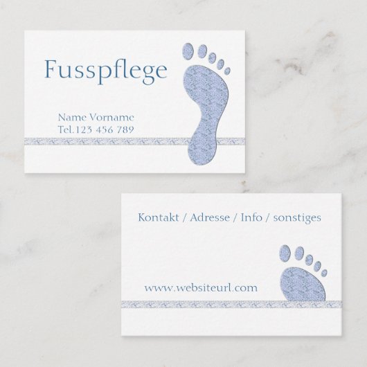 Fußpflege Pediküre 名刺 (正面/裏面)