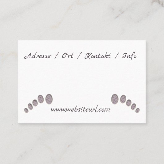 Fusspflege Pediküre 名刺 (裏面)