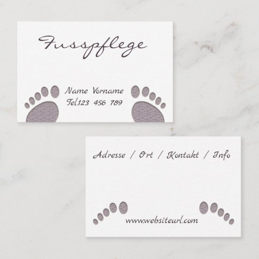 Fusspflege Pediküre 名刺 (正面/裏面)
