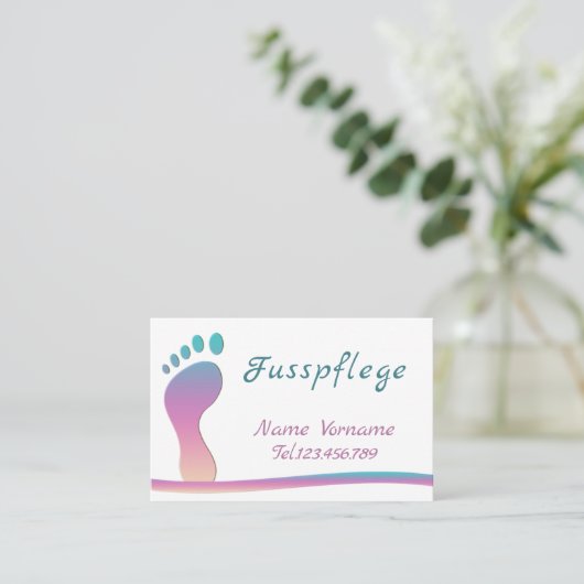 Fußpflege Pediküre 名刺 (スタンド正面)