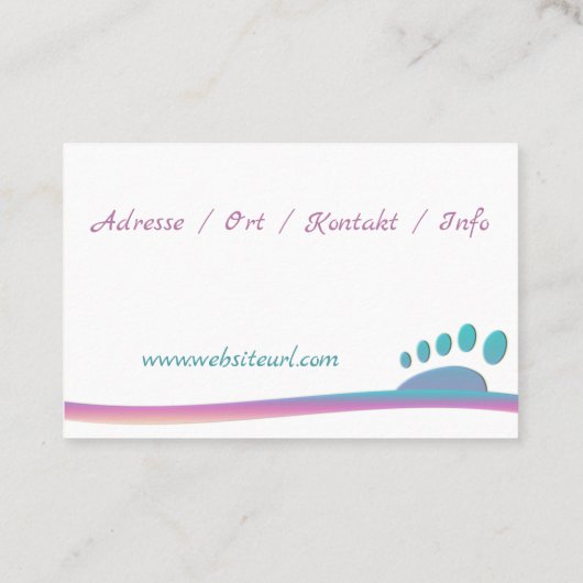 Fußpflege Pediküre 名刺 (裏面)