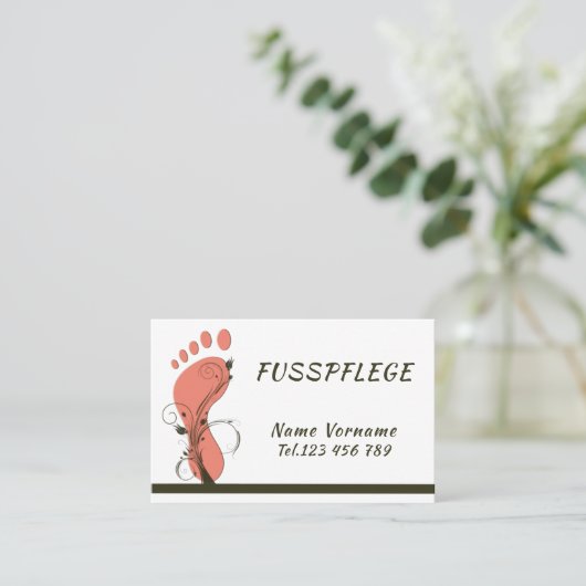 Fußpflege Pediküre 名刺 (スタンド正面)