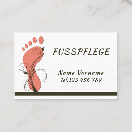Fußpflege Pediküre 名刺 (正面)
