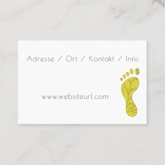 Fußpflege Pediküre 名刺 (裏面)