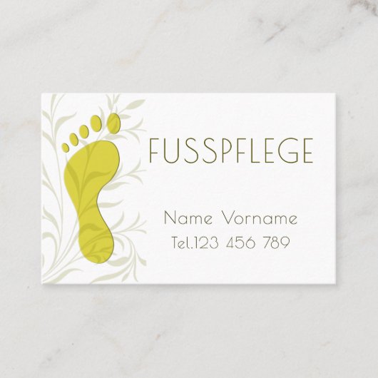 Fußpflege Pediküre 名刺 (正面)