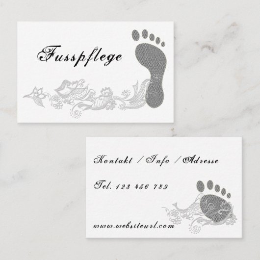 Fußpflege Pediküre 名刺 (正面/裏面)