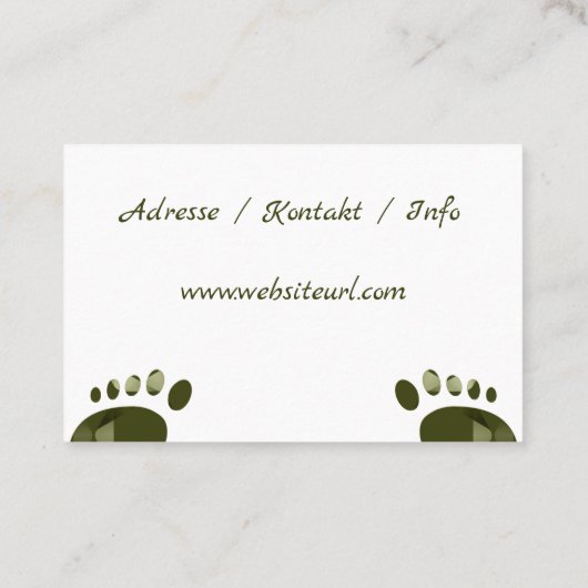 Fusspflege Pedis 名刺 (裏面)