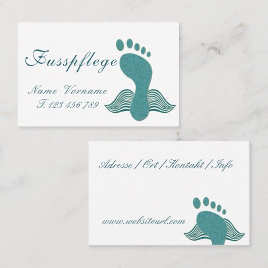 Fusspflege Podologe 名刺 (正面/裏面)