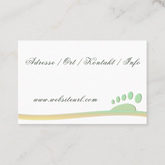 Fußpflege Podologe 名刺 (裏面)