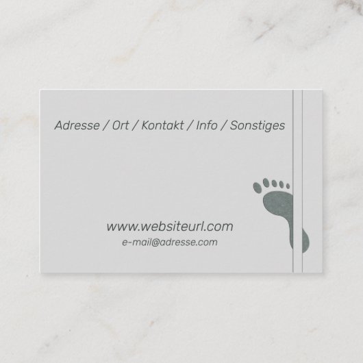 Fusspflege Podologe 名刺 (裏面)