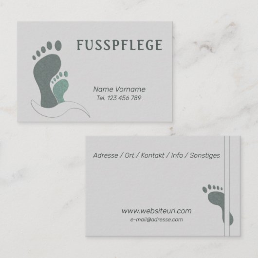 Fusspflege Podologe 名刺 (正面/裏面)
