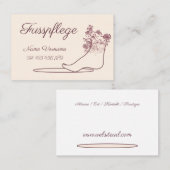 Fusspflege Podologe 名刺 (正面/裏面)