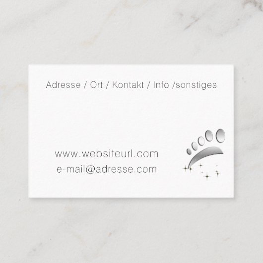 Fusspflege Podologe 名刺 (裏面)