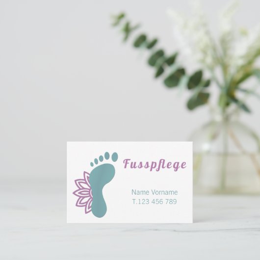 Fusspflege Podologe 名刺 (スタンド正面)