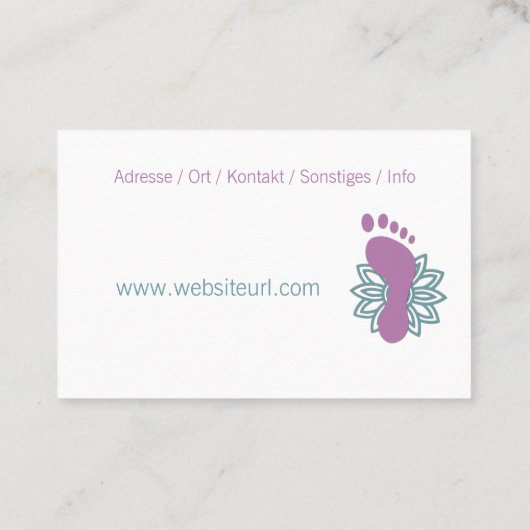 Fusspflege Podologe 名刺 (裏面)