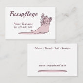 Fusspflege Podologe 名刺 (正面/裏面)