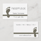 Fusspflege Podologe 名刺 (正面/裏面)