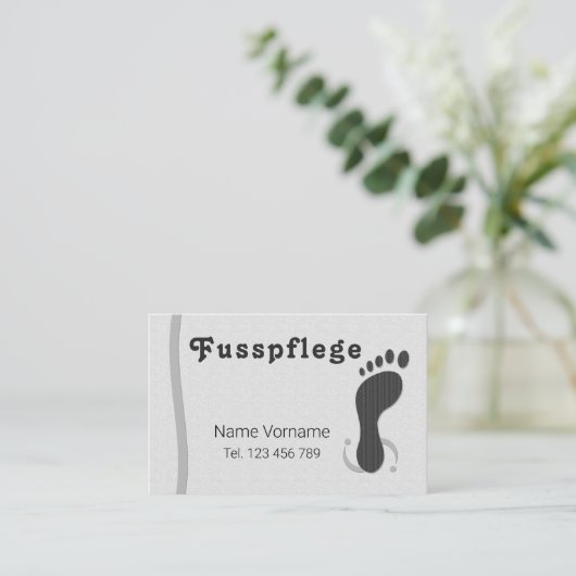 Fußpflege Podologe 名刺 (スタンド正面)
