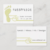 Fusspflege Podologe 名刺 (正面/裏面)