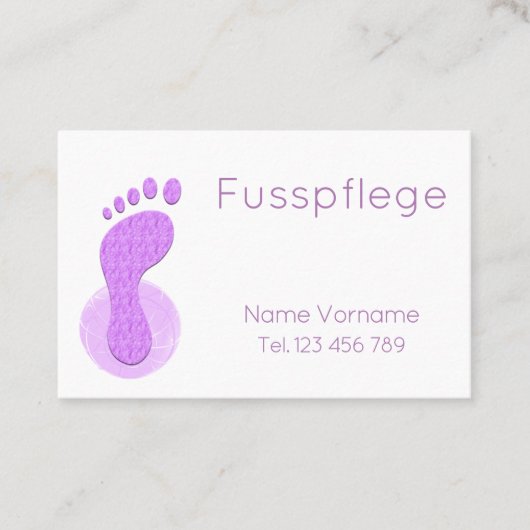 Fusspflege Podologe 名刺 (正面)