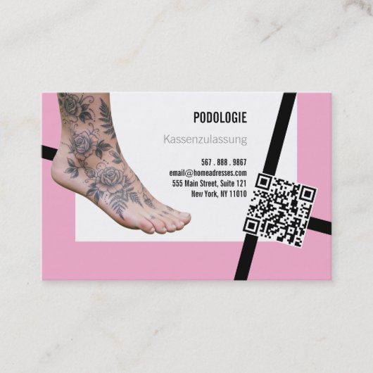 Fusspflege Podologie 名刺 (正面)