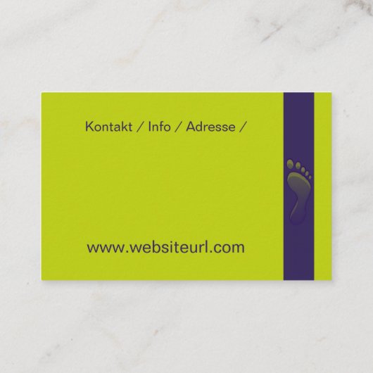 Fusspflege - Podologie 名刺 (裏面)