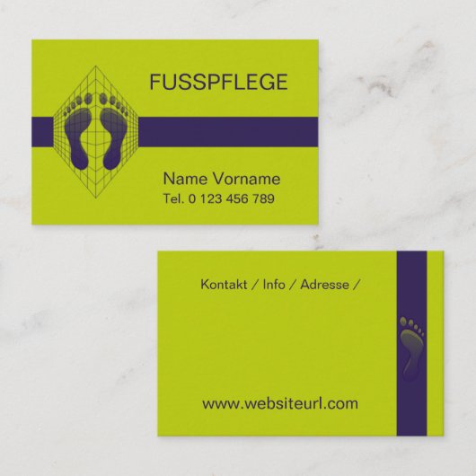 Fusspflege - Podologie 名刺 (正面/裏面)