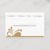 Fußpflege - Podologie 名刺 (裏面)