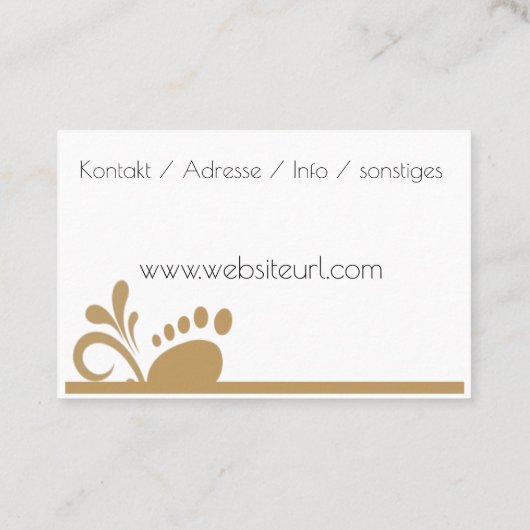 Fußpflege - Podologie 名刺 (裏面)