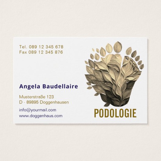 Fußpflege Podologie Visitenkarten (裏面)
