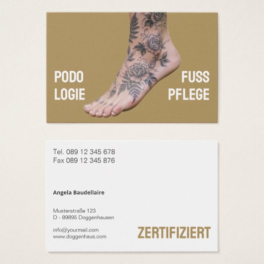 Fußpflege Podologie Visitenkarten (正面&裏面)