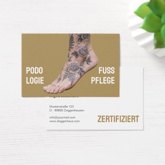 Fußpflege Podologie Visitenkarten (デスク)