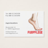 Fußpflege Visitenkarten (裏面)