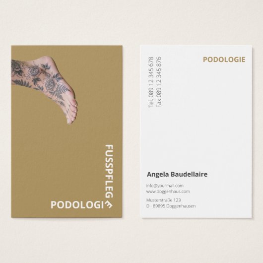 Fußpflege Visitenkarten (正面&裏面)
