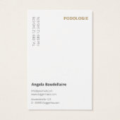 Fußpflege Visitenkarten (裏面)