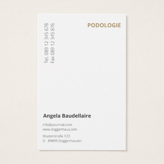 Fußpflege Visitenkarten (裏面)