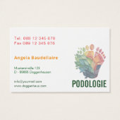 Fußpflegende Podologie Visitenkarten (裏面)