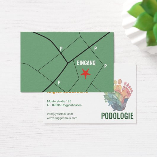 Fußpflegende Podologie Visitenkarten (デスク)