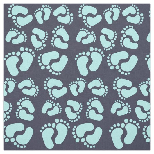 Fußspuren Fussabdrücke Baby Füßchen Stoffmuster ファブリック (見本)