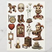 Fussy Cut Elements - Melancholoc Harlequin レターヘッド (正面)