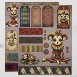 Fussy Cut Elements - Melancholoc Harlequin レターヘッド