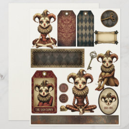 Fussy Cut Elements - Melancholy Harlequin レターヘッド