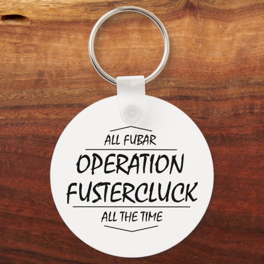 Fustercluck keychain (round) キーホルダー (裏面)
