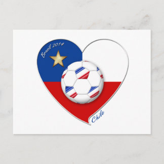 Fútbol "CHILE" 2014. Chilean national soccer team ポストカード